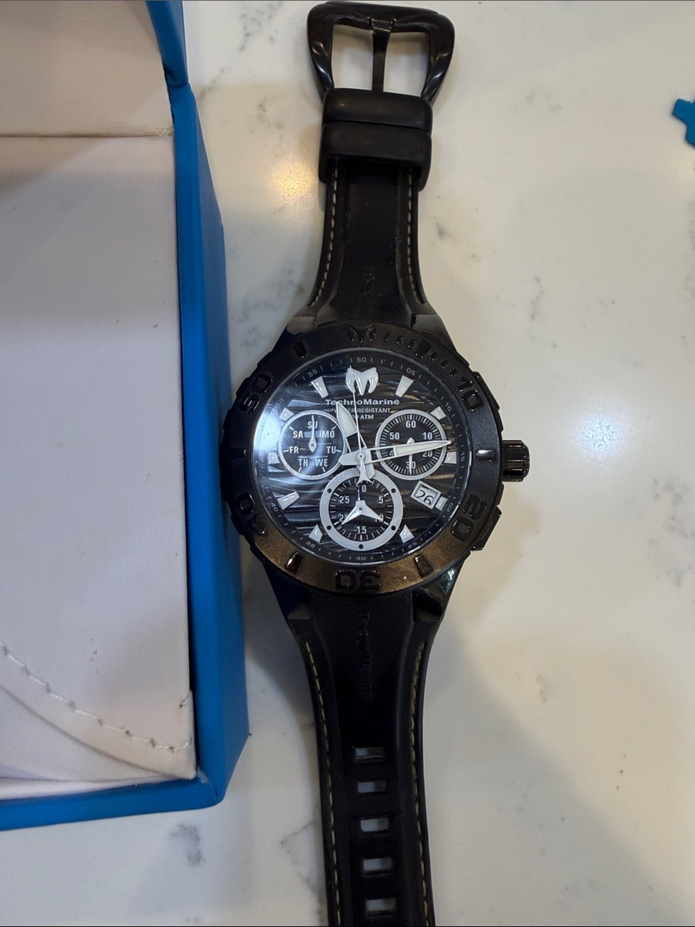 Technomarine Black and White Chronograph Sport Watch